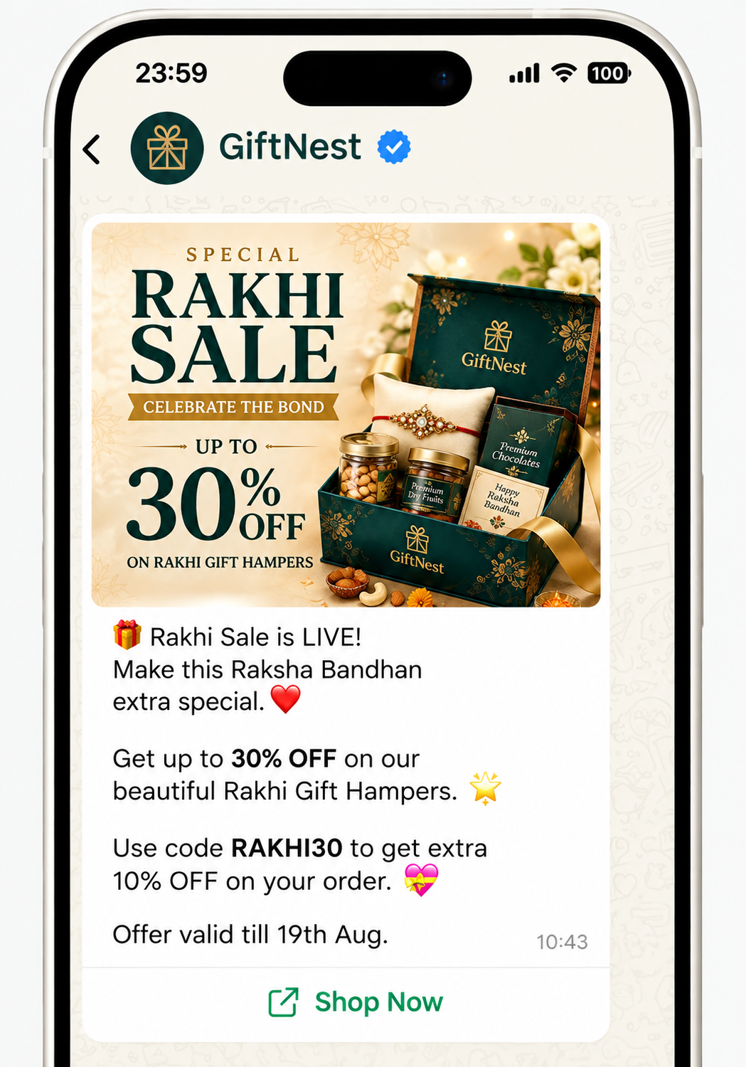 WhatsApp offer message